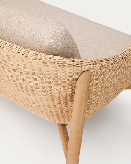 3-местный диван Galea из тикового дерева и синтетического ротанга, 223 см Испания 