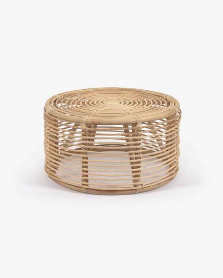 Журнальный столик Koana из ротанга Ø65 см