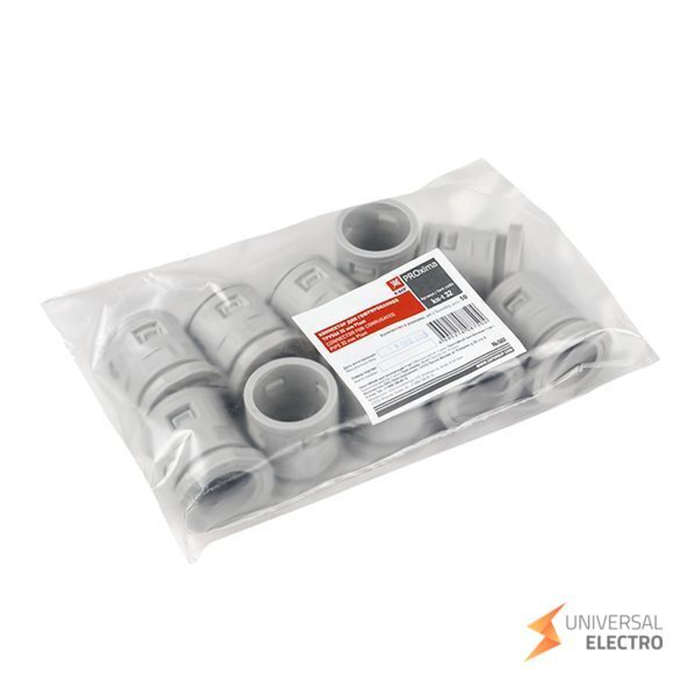 Коннектор для гофрированной трубы (32мм,) (10шт,) EKF-Plast