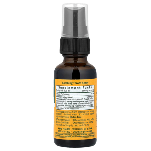 Herb Pharm, успокаивающий спрей для горла, 30 мл (1 жидк. унция)