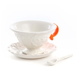 Чайная чашка с блюдцем Seletti I-Wares Orange (180 мл)