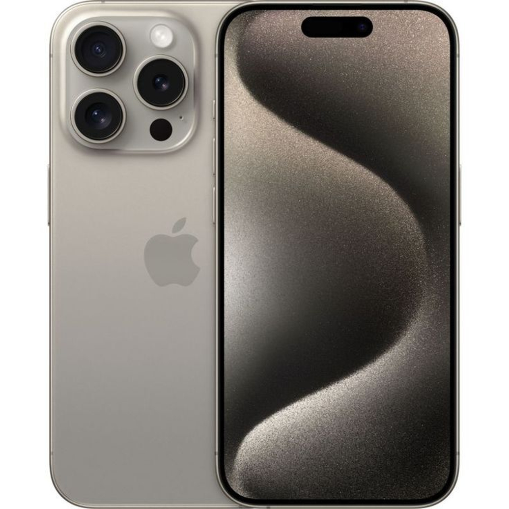 Смартфон Apple iPhone 15 Pro 128 ГБ, Dual: nano SIM + eSIM, Натуральный титан