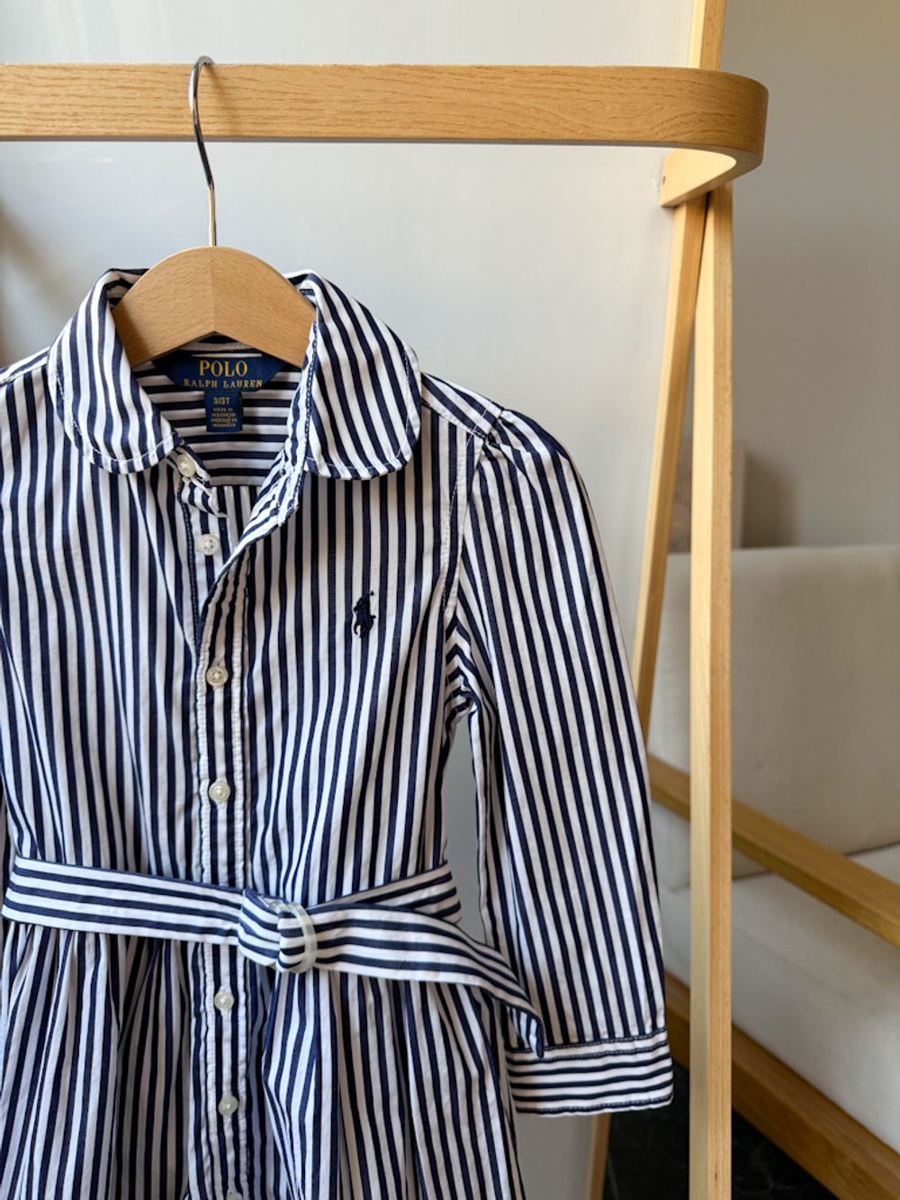 Хлопковое платье-рубашка Polo Ralph Lauren, 98