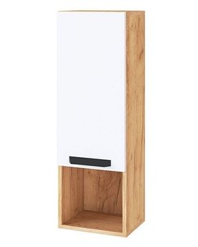 Пенал-надстройка КВАРТЕТ-13 дуб крафт золотой / белый поры дерева