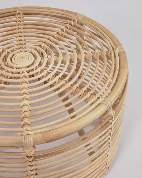 Журнальный столик Koana из ротанга Ø65 см