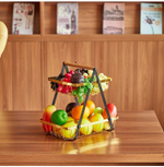 2-ярусная корзина для фруктов, съемная складная подставка для фруктов