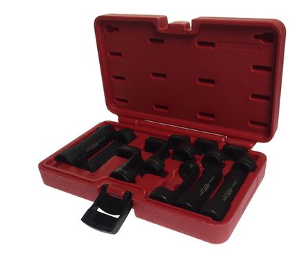 Цена на JTC (JTC-6869) Набор головок для кислородных датчиков (3/8"-13,14,17мм; 1/2"-19,21мм) 10 предметов