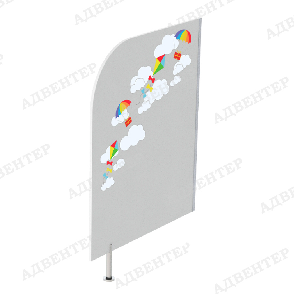 Перегородка для туалетной комнаты с аппликацией