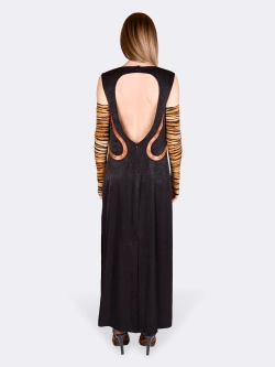 Платье с вышивкой и открытой спиной OLA OLA