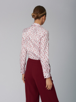 Рубашка приталенная в цветочек