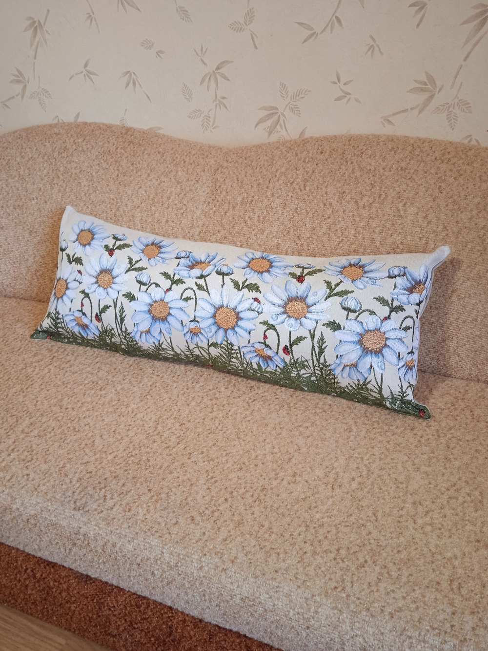 Декоративный гобеленовый чехол Ромашки 34х87
