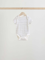 Боди с коротким рукавом для малышей Next E57-519, 5 шт., Белый, Темно-серый, Молочный