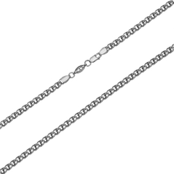 Цепь из серебра/Бисмарк/Чернение/Со вставкой "Спаси и сохрани"/С алмазной огранкой