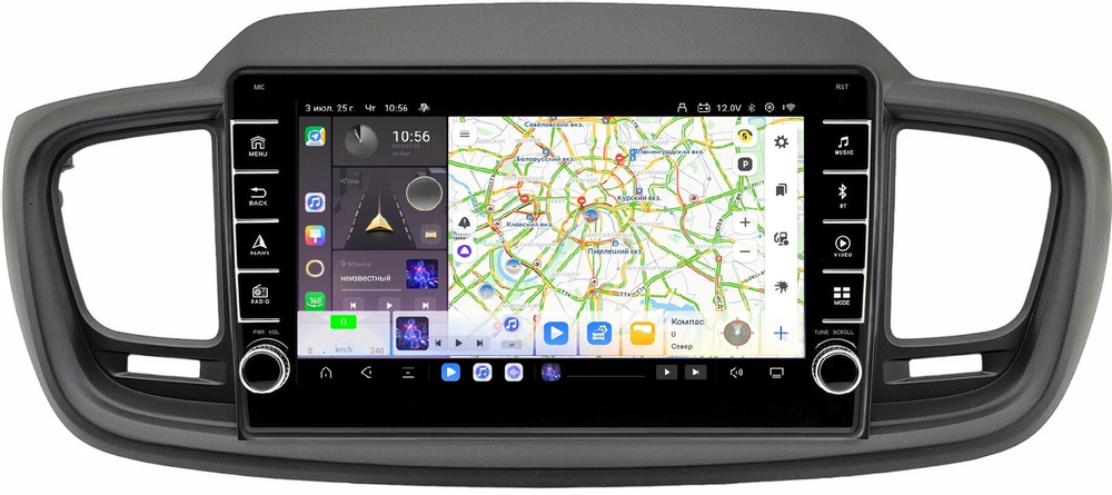 Магнитола для KIA Sorento Prime 2015+ (UM) - Carmedia OL-1738 (кнопки и крутилки) Android 13, TS20, 6+128Гб, CarPlay, 4G SIM-слот