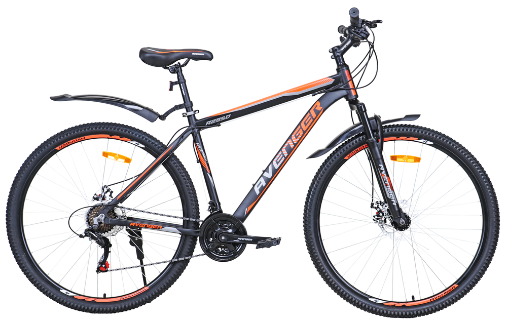 Велосипед 29" AVENGER A295D, серый/оранжевый, 19"