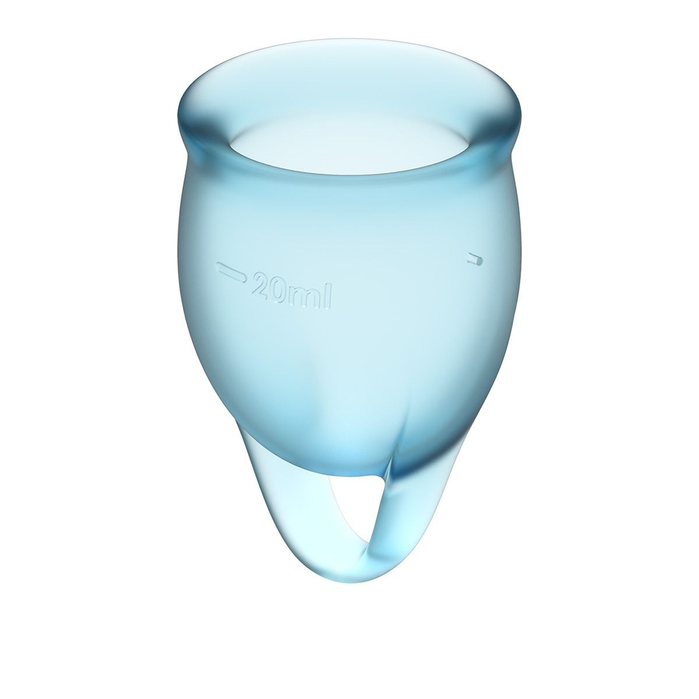 Набор голубых менструальных чаш Feel confident Menstrual Cup (Цвет: голубой)