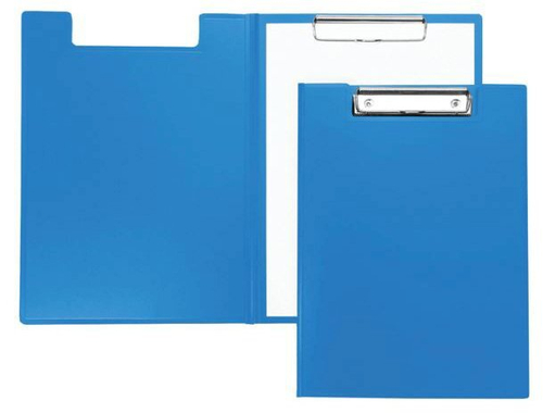 Планшет А4, с зажимом, пластик, 500 мкм, синий