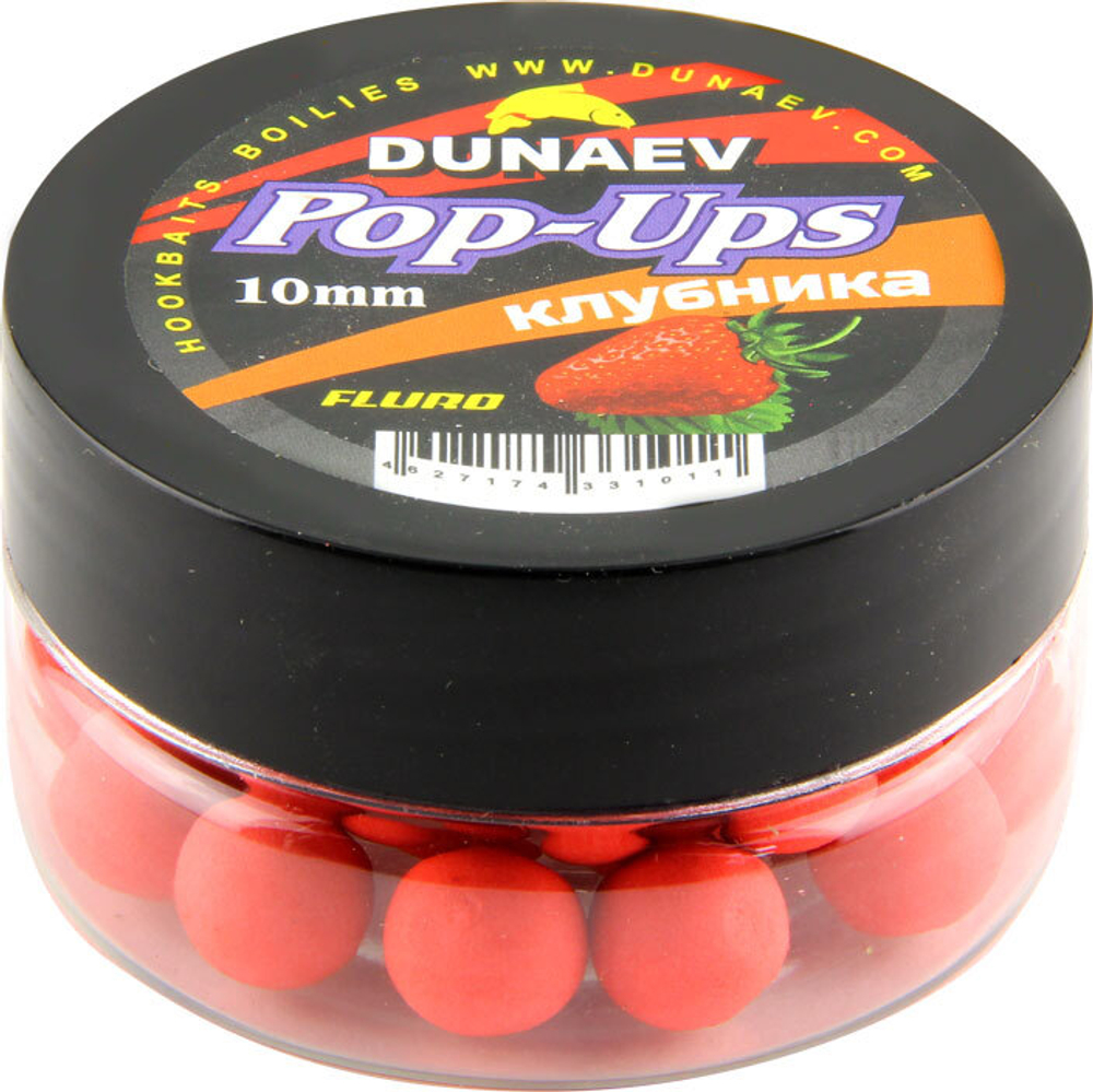 Бойлы DUNAEV POP-UP 10мм Клубника (30г)