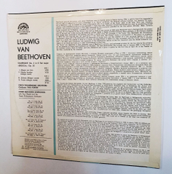 Винтажная виниловая пластинка LP Beethoven Бетховен, Czech Philharmonic Orchestra Conductor Paul Kletzki Symphony No. 3 Eroica Симфония № 3 (Чехословакия 1978)