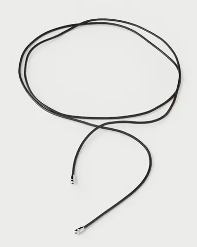 Колье Dana Leather Bow Серебро 925 пробы покрытое родием