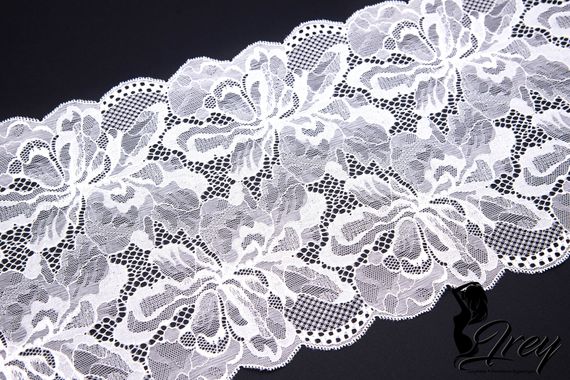 03-264 Кружево эластичное 22 см, теплый белый