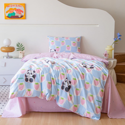 Комплект постельного белья на резинке Сатин Люкс KIDS 100% хлопок CDKR083 1.5-спальный наволочки 50x70