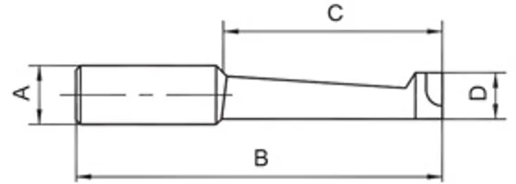 Набор резцов к расточной головке F1-25, 6 шт.