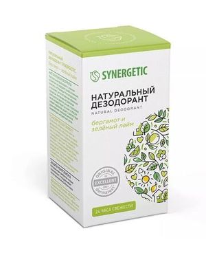 Синергетик Натуральный дезодорант "бергамот - зеленый лайм" 50мл