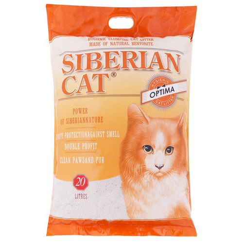Сибирская кошка Наполнитель комкующийся ОПТИМА 20л