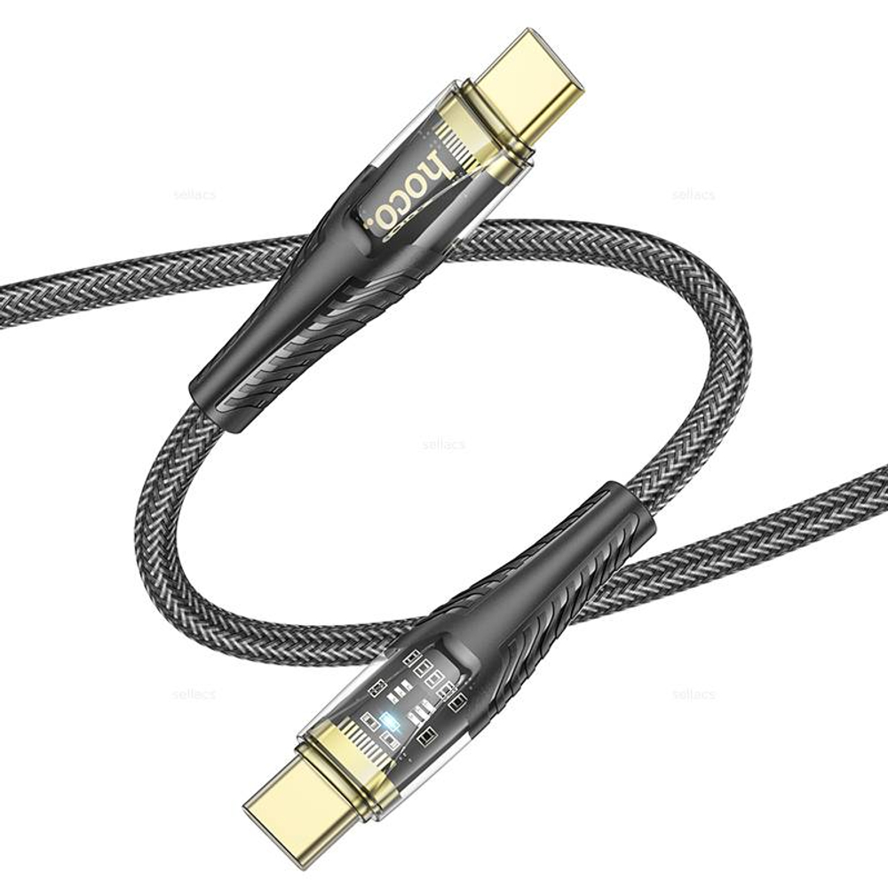 Кабель Type-C на Type-C Hoco U121 (black) (Краснодар склад)