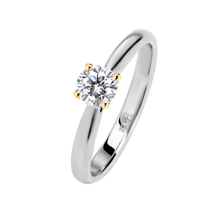 Кольцо с бриллиантами  из комбинированного золота JA-K-К6812348