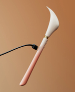 Двусторонний бежево-розовый вибромассажёр 24см для стимуляции клитора и G-зоны Zalo Calla Dual-Head Vibrating Stimulator Blossom Pink