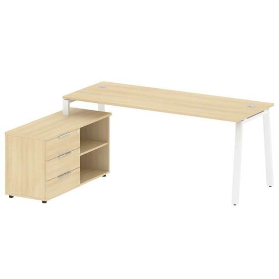 Метал Систем Рабочая станция с тумбой на А-образном м/к БА.РС-СТС-2.5 (L)