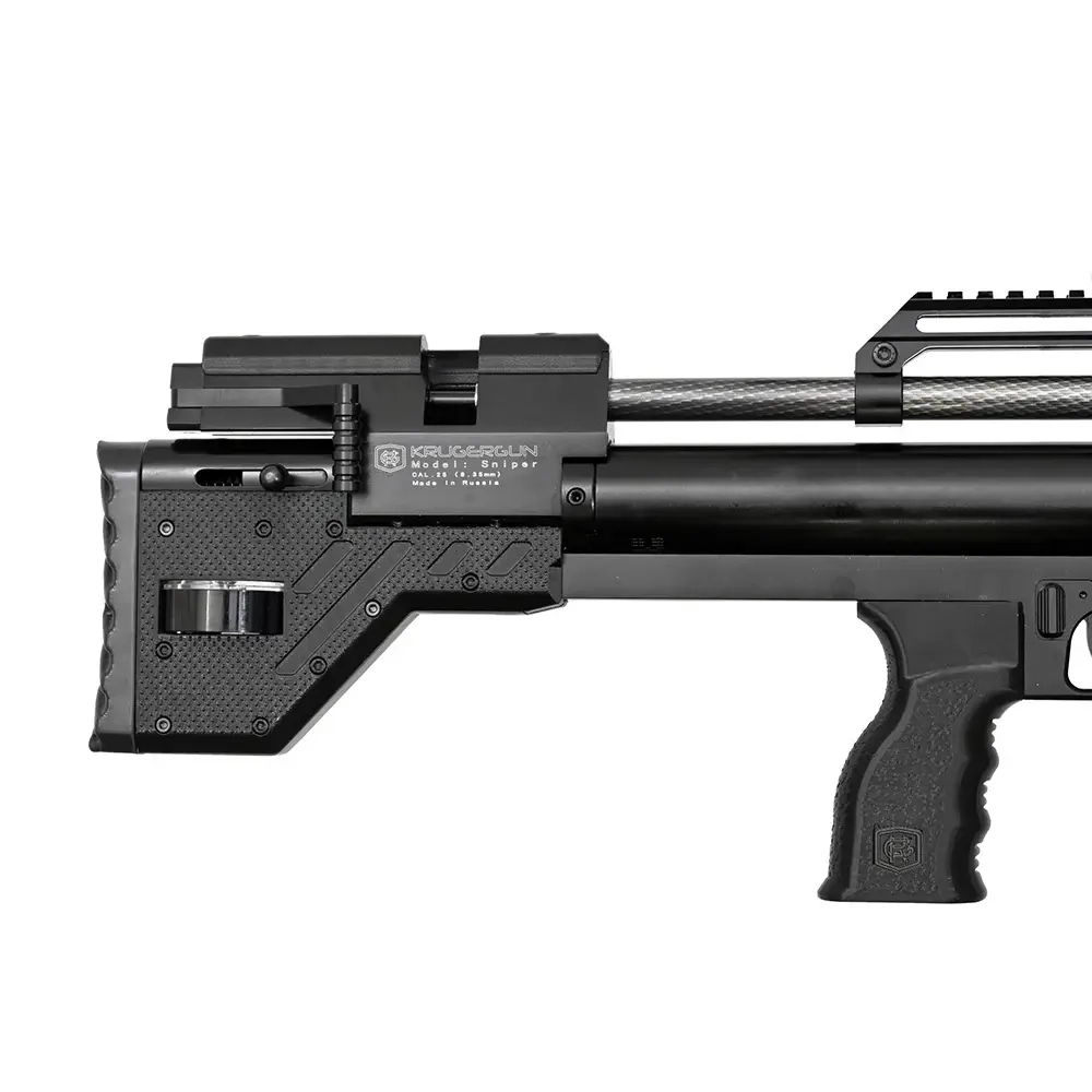 Винтовка пневматическая Krugergun PCP Снайпер буллпап 500 мм, редуктор, cal 6.35, Black