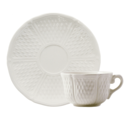 Набор чайных пар для завтрака Gien Pont Aux Choux White (270 мл), 2 шт.