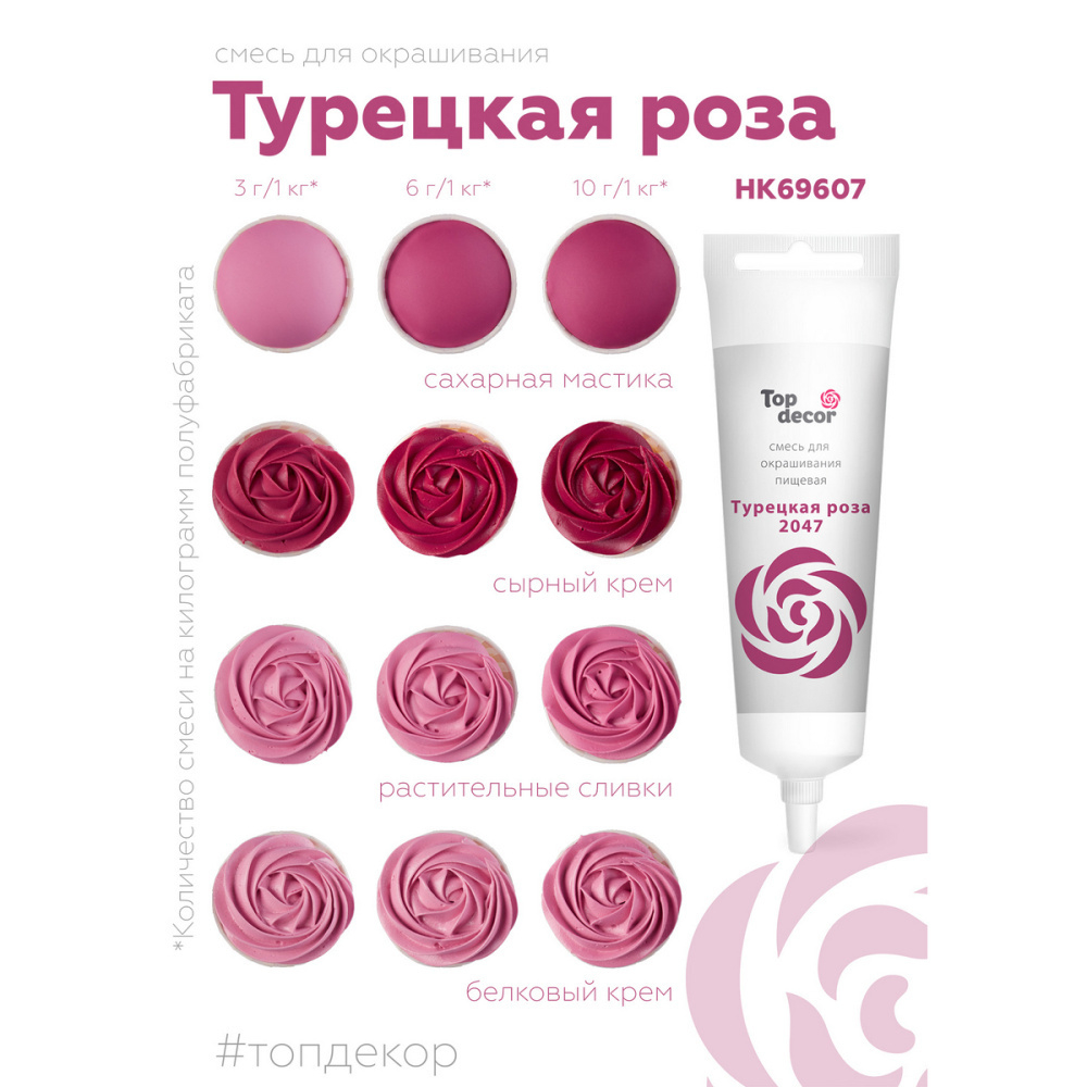 Пищевой краситель гелевый "Турецкая роза" 100 г