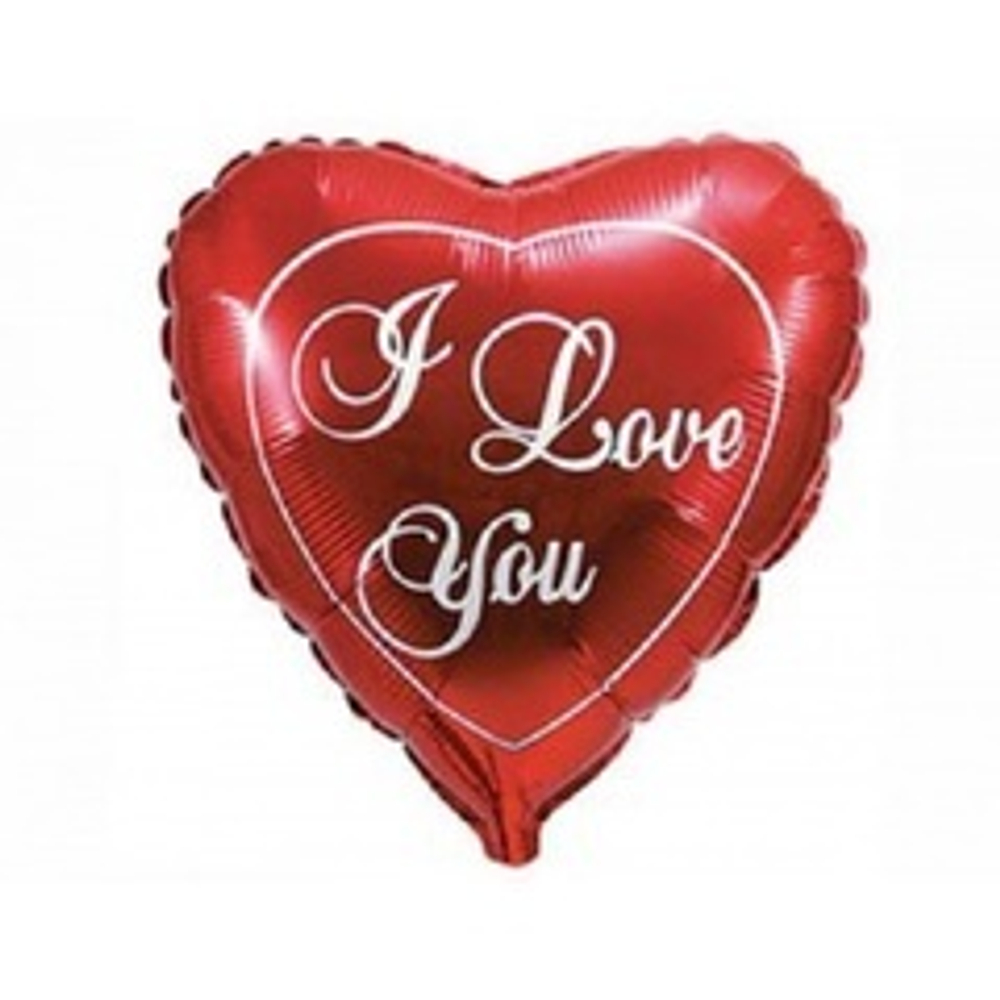 Ф 18" ILY Красное сердце/FM