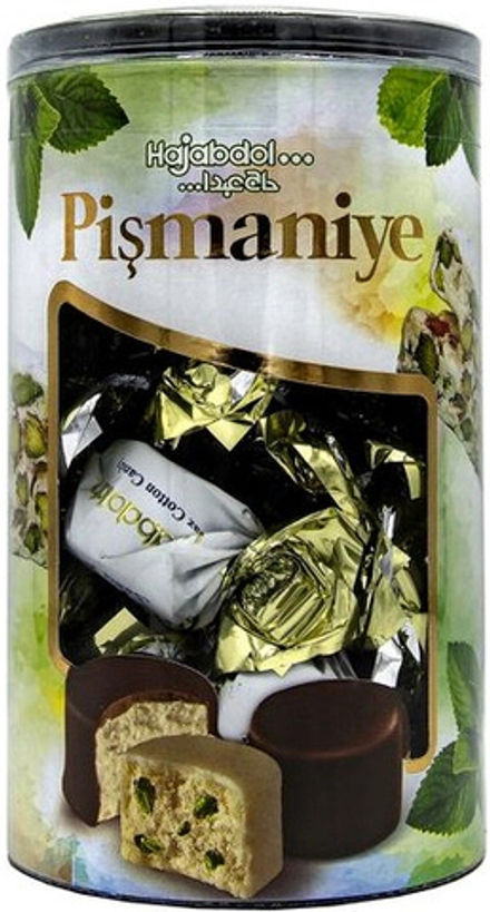 Шоколад Хаджабдуллах Конфеты из Пишмание Ассорти с Фисташкой и Мятой в тубе / Hajabdollah Candies from Pishmaniye Assorted Pistachio and Mint tuba 200г