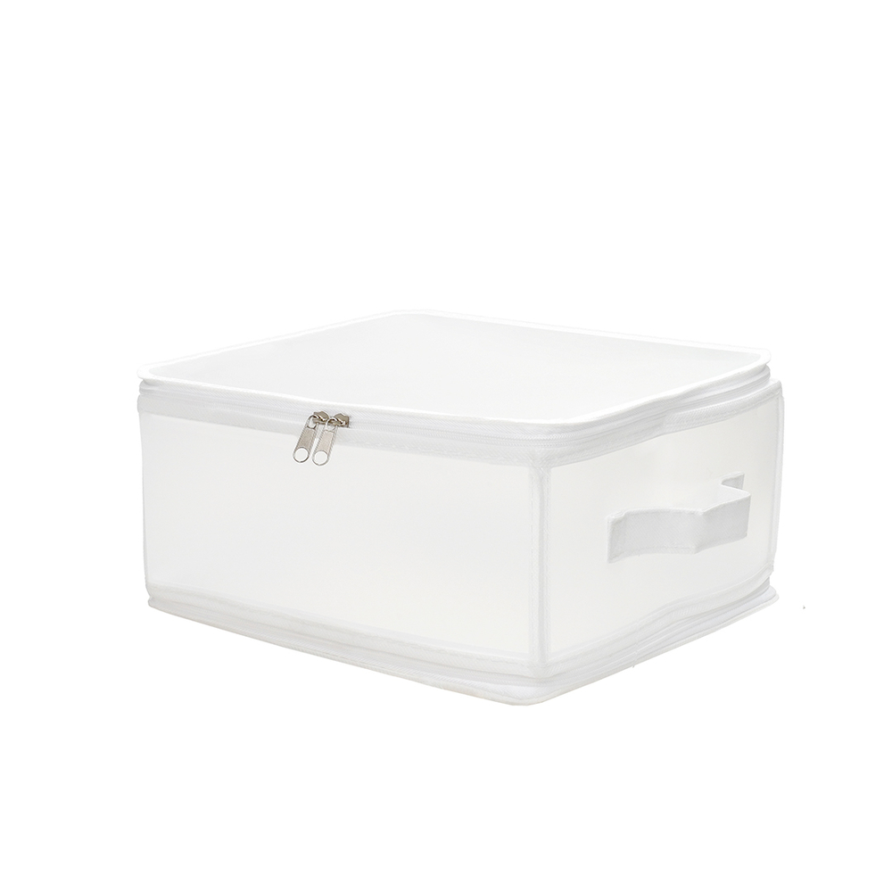 Короб складной на молнии "Калейдоскоп", Д300 Ш280 В150, прозрачный с серым