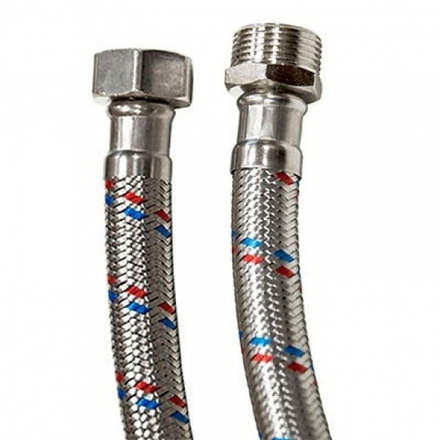 Подводка гибкая для воды 1/2" внутренняя-наружная резьба, длина 80см