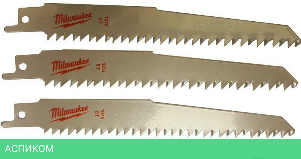 Полотно для сабельной пилы Milwaukee Sawzall S644D 150х6 3шт (48001075)