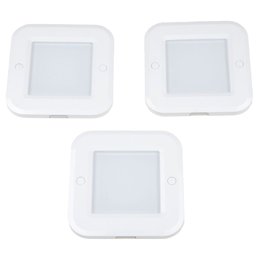 ULM-F41-6W-4200K-DIM SENSOR IP20 WHITE Светильник светодиодный накладной. ультратонкий с бесконтактным выключателем. набор из 3-х шт. Квадратный. 85х85х6.5мм. 255Lm. Белый. ТМ Uniel