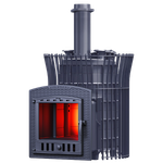 Печь для бани Авангард ЗК 35 (П2) Ураган в сетке Тюльпан