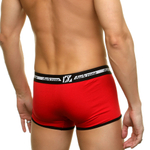 Красные хлопковые трусы-боксеры с контрастной отделкой (Размер: L) (Цвет: красный)