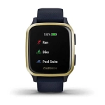 Смарт-часы Garmin Venu Sq Music Edition темно-синий с золотистым алюминиевым безелем 010-02426-12