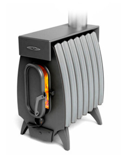 Печь отопительно-варочная ОГОНЬ-БАТАРЕЯ 7 ЛАЙТ антрацит-серый металлик