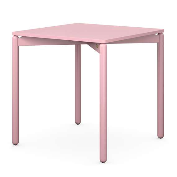 Стол обеденный Saga, 75х75 см, розовый