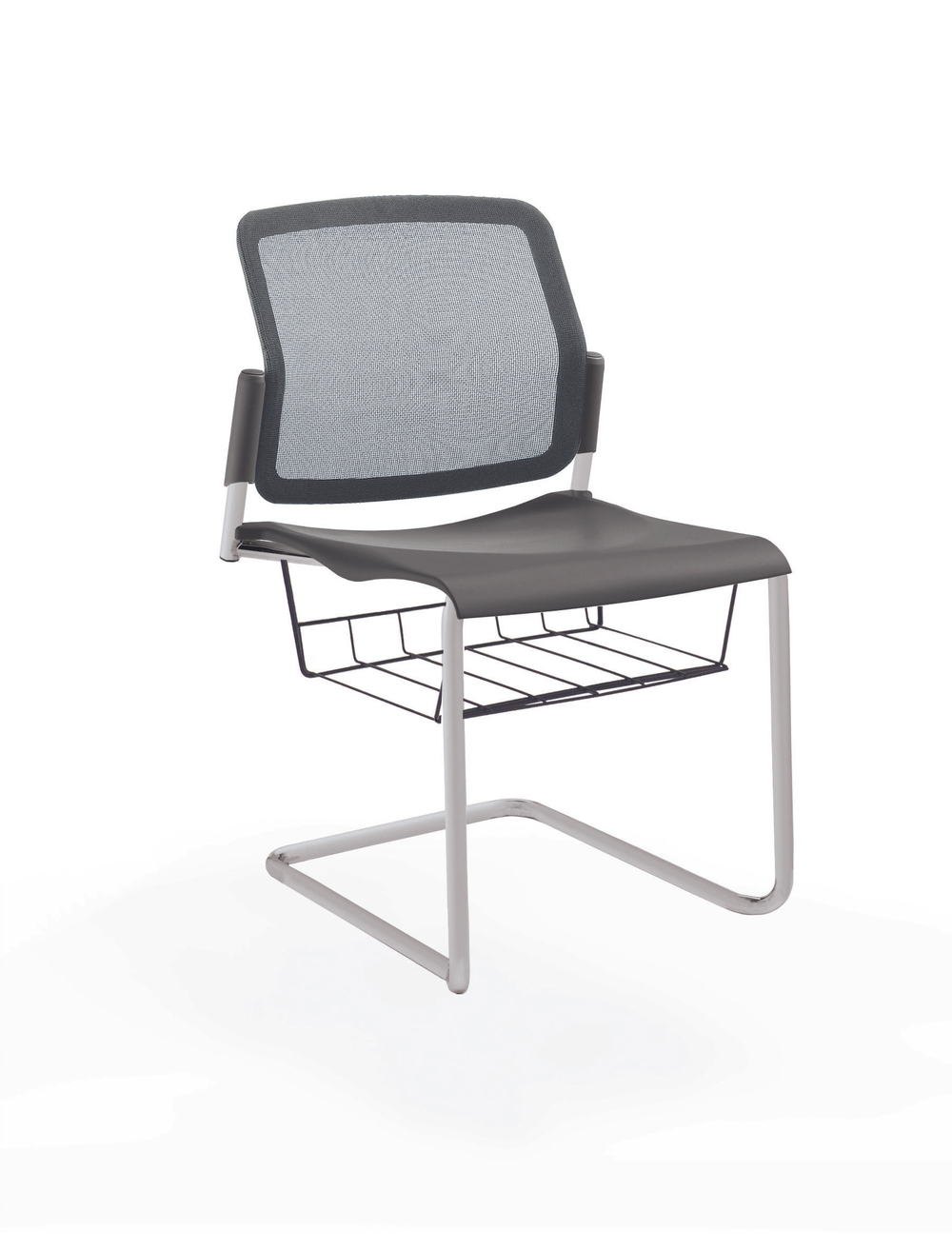 Movie стул на кантилевере со спинкой-сеткой