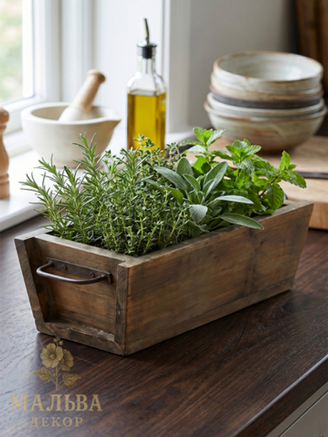 Ящик декоративный "Майоран" 36x16xH12 см из дерева для декора от CAMPO Home & Garden