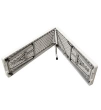 Скамья пластиковая разборная 180 серо-белая